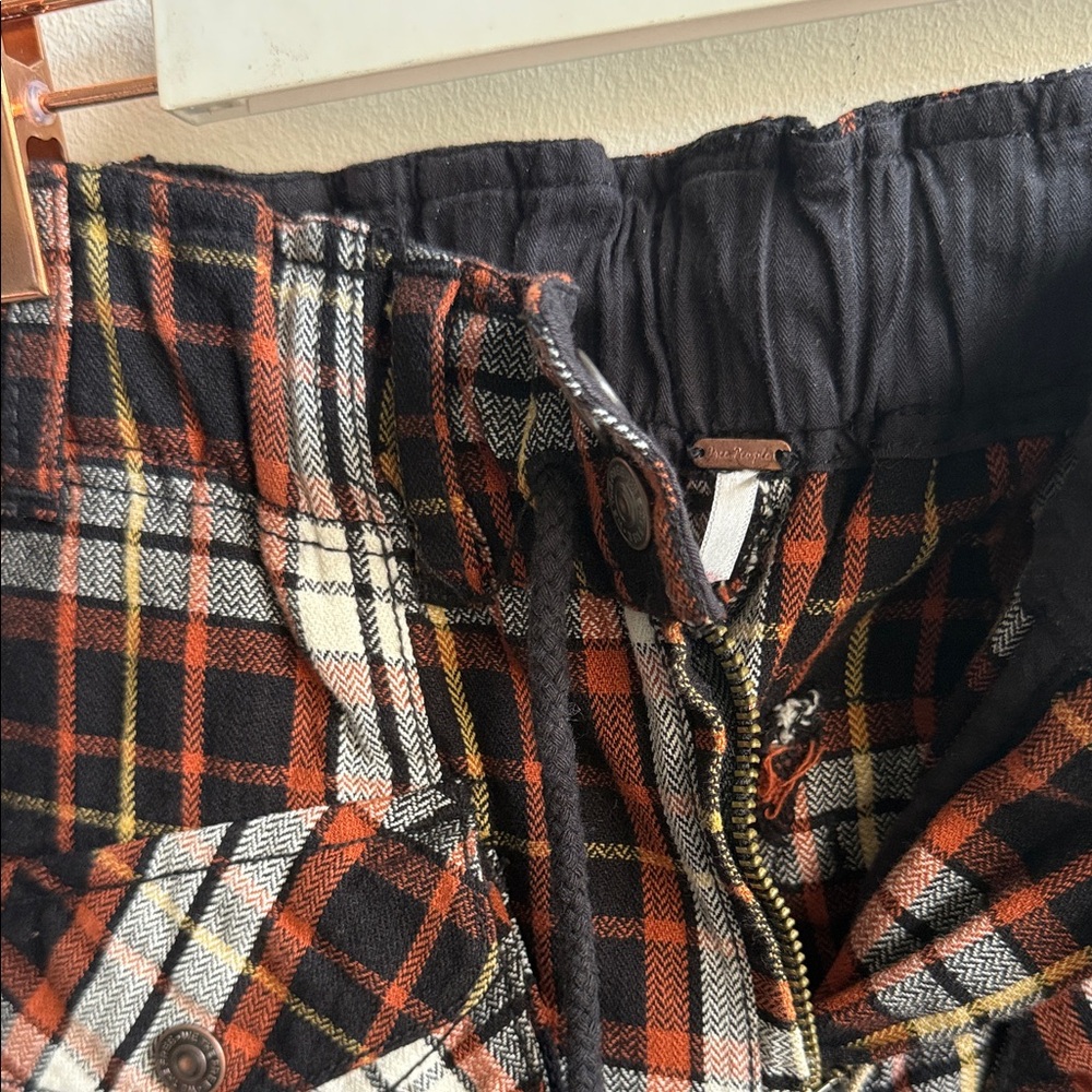 Free People Brown & Black Plaid Cargo Pants - Picture 2 of 6